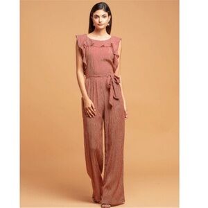 Anthropologie Eva Franco Ruffled Jumpsuit
